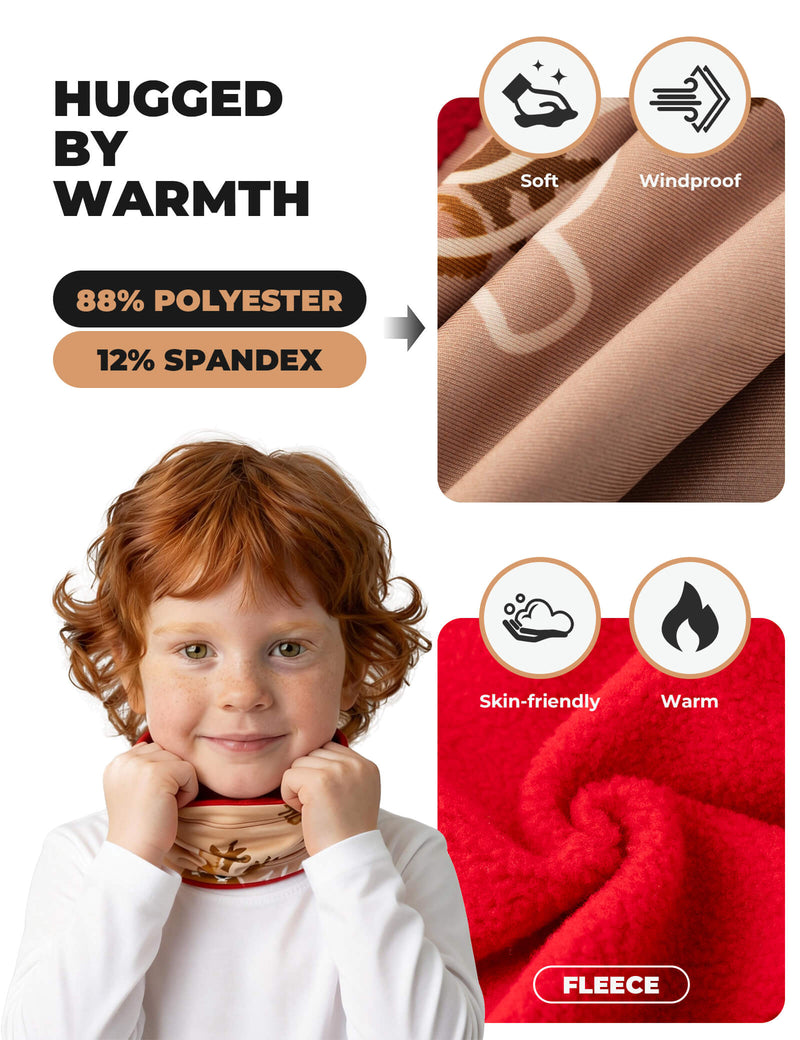 Kids Fleece Warm Face Cover & Neck Gaiter-13