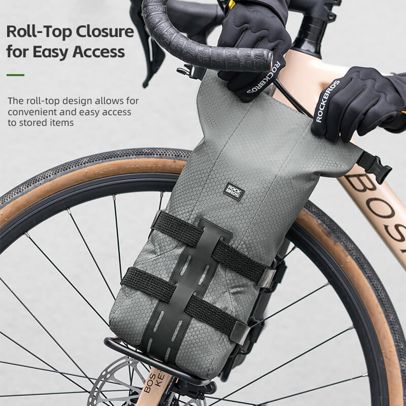 ROCKBROS Water-Resistant Front Fork Rack Bag for Bikepacking-5
