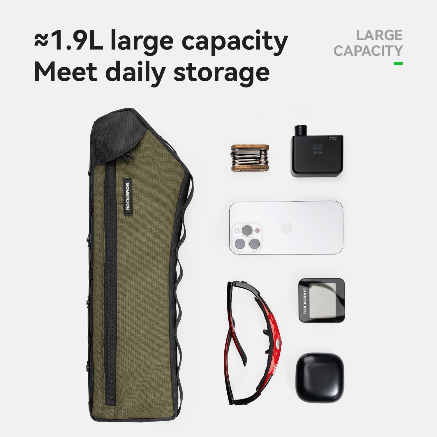 Large Capacity Bike Triangle Bag - 1.9L