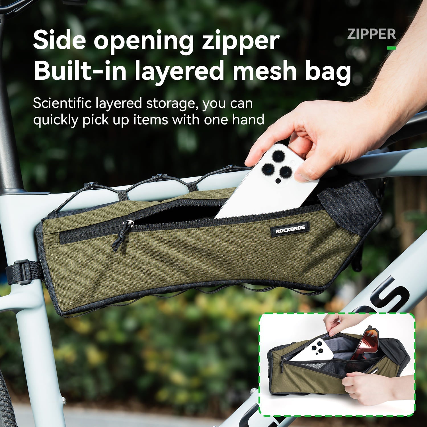 Large Capacity Bike Triangle Bag - 1.9L-4