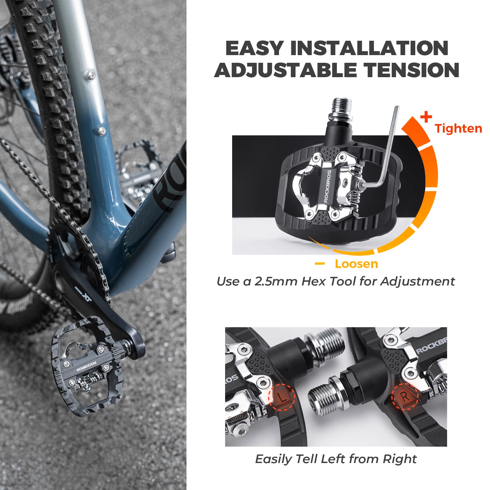 Lightweight Nylon Half-Clip Flat Bike Pedals-7