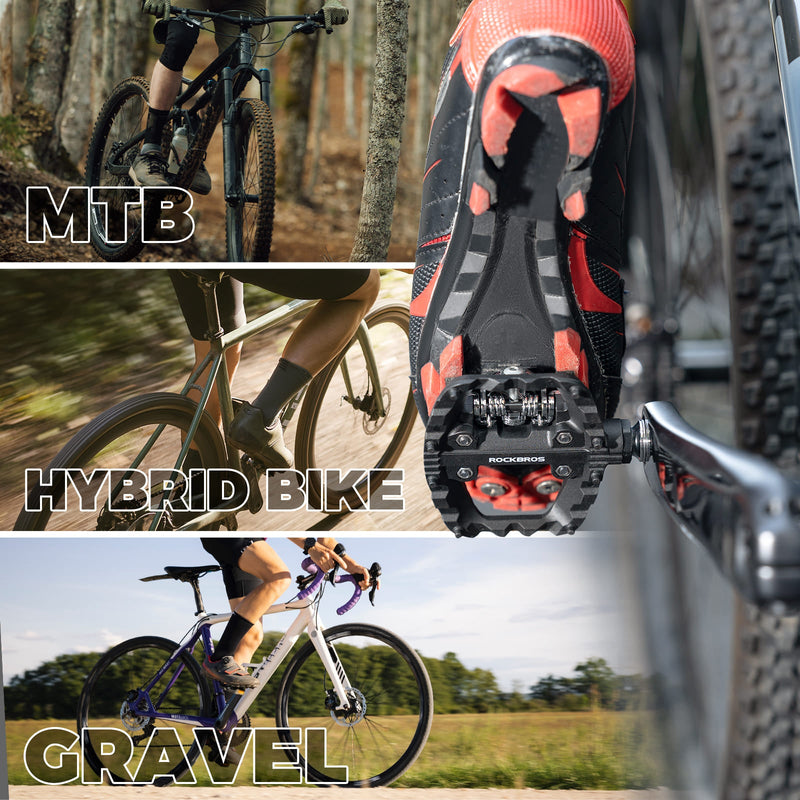 Lightweight Nylon Half-Clip Flat Bike Pedals-9