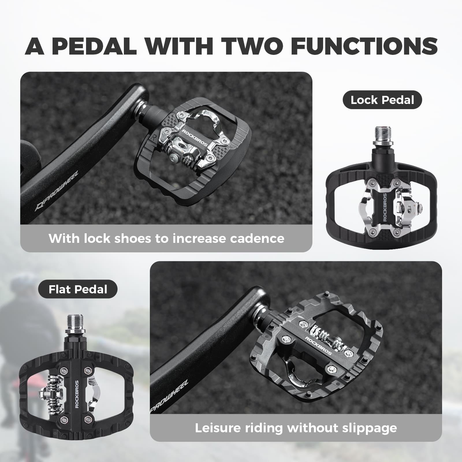 Lightweight Nylon Half-Clip Flat Bike Pedals-4
