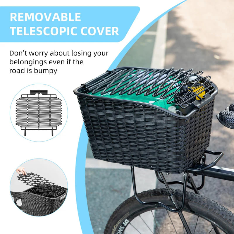 Lightweight Rear Rack Cargo Basket - 30L-4