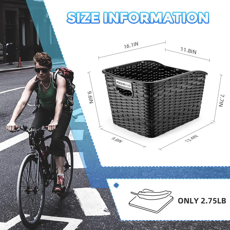 Lightweight Rear Rack Cargo Basket - 30L-3