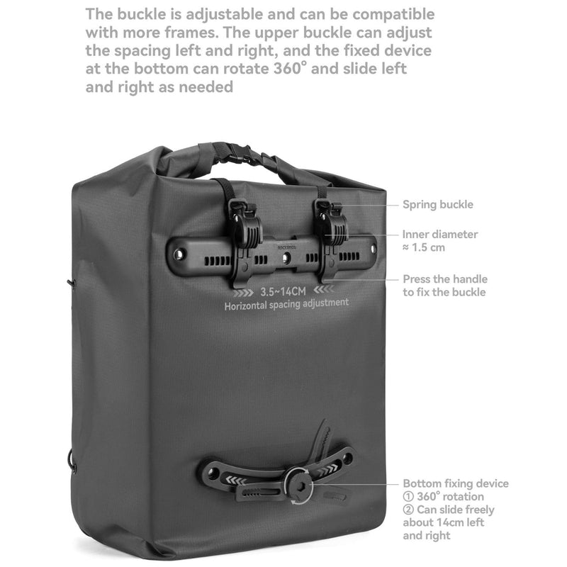 Lightweight Waterproof Bike Rear Rack Bag-23L-11