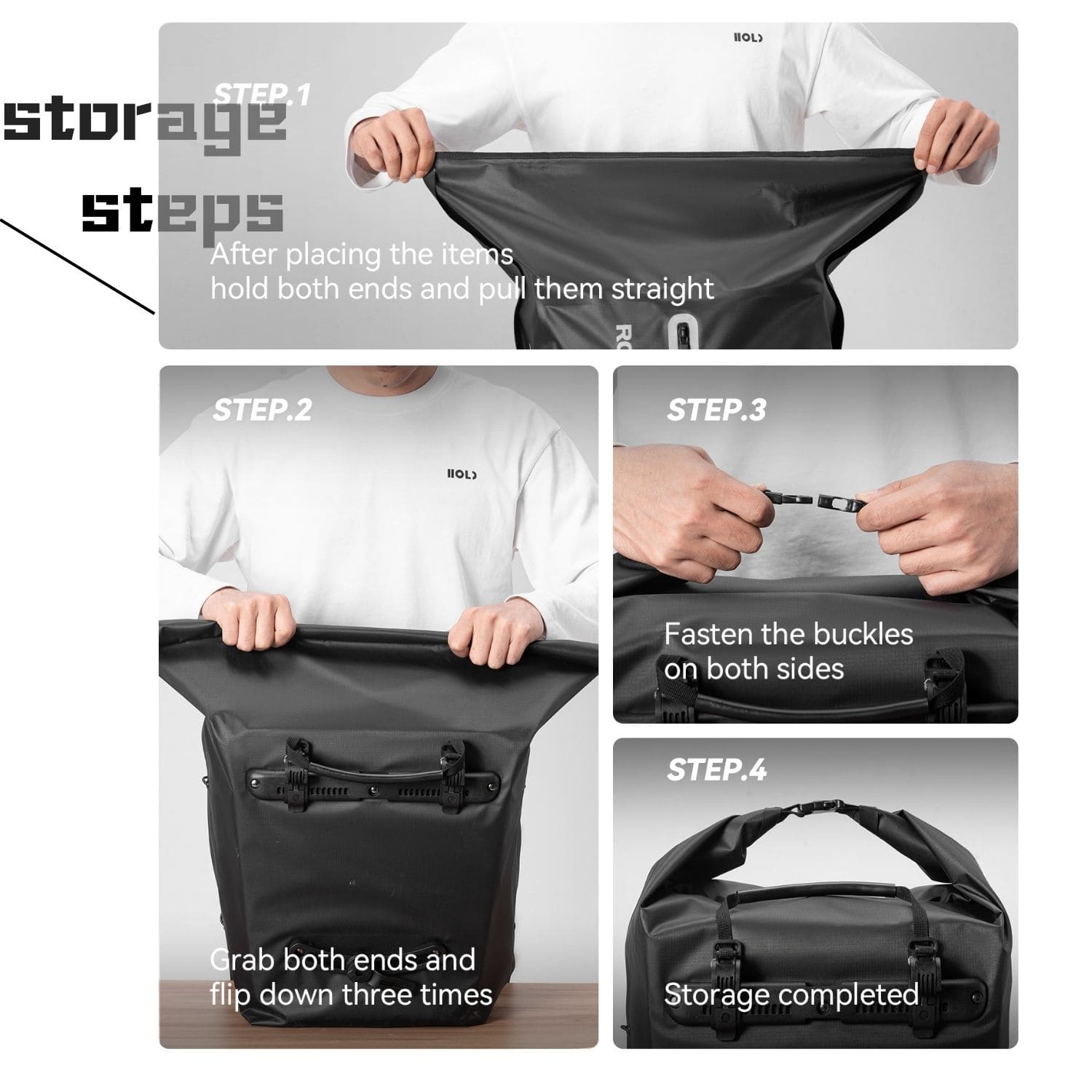 Lightweight Waterproof Bike Rear Rack Bag-23L-10