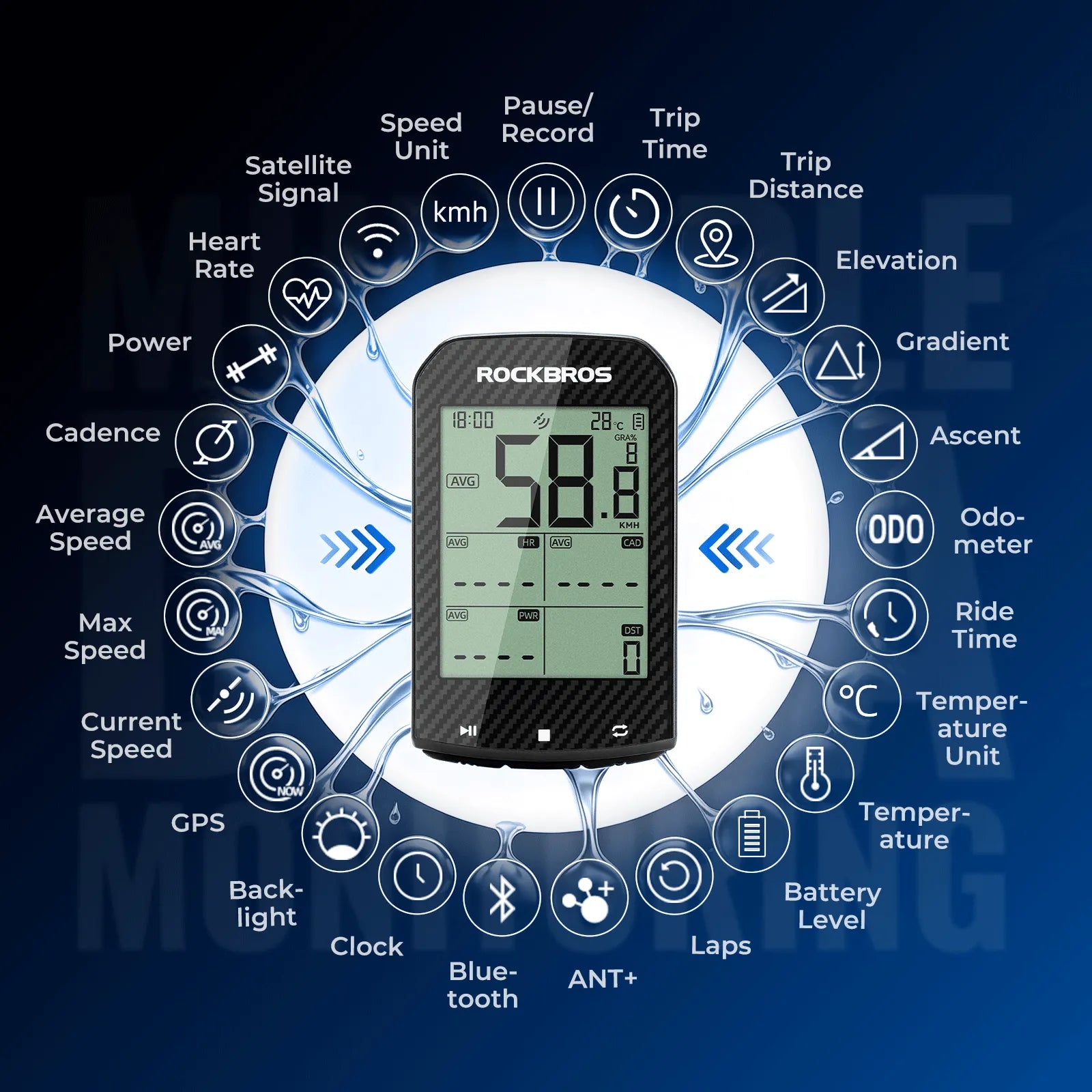 M1 Pro Wireless Bike Computer-3