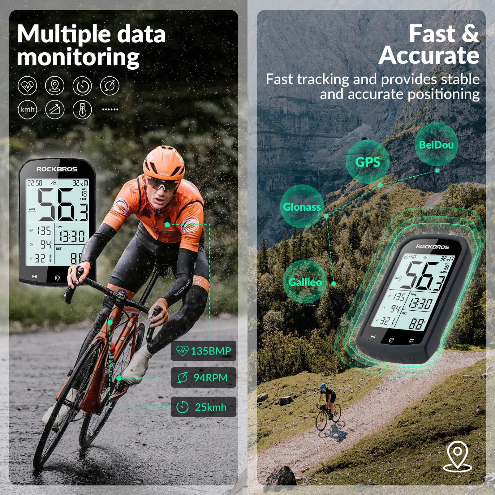 ROCKBROS M1 Smart Bike GPS Computer-4