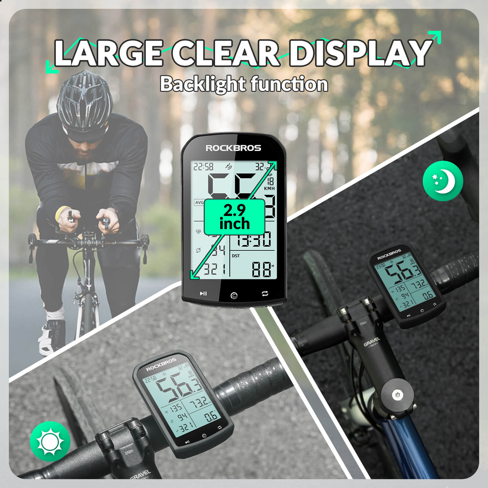 ROCKBROS M1 Smart Bike GPS Computer-5