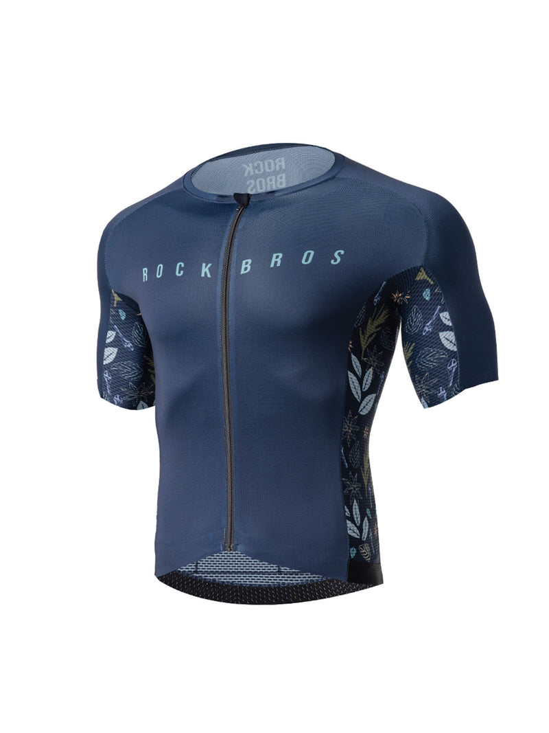 Men's Birds & Flowers Short-Sleeve Cycling Jersey-17
