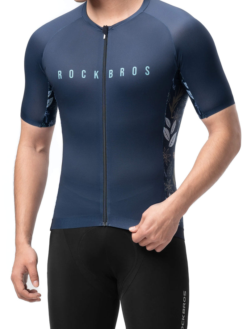 Men's Birds & Flowers Short-Sleeve Cycling Jersey-20