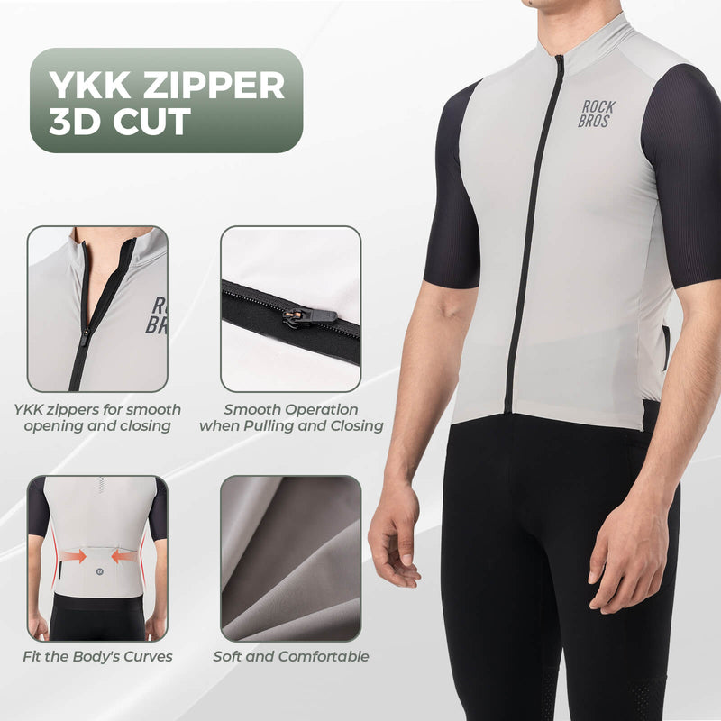 Men's Breathable Short-Sleeve Cycling Jersey-7