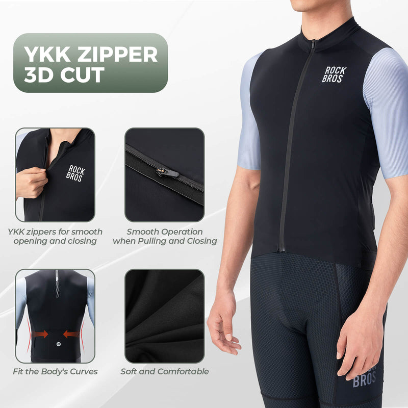 Men's Breathable Short-Sleeve Cycling Jersey-8