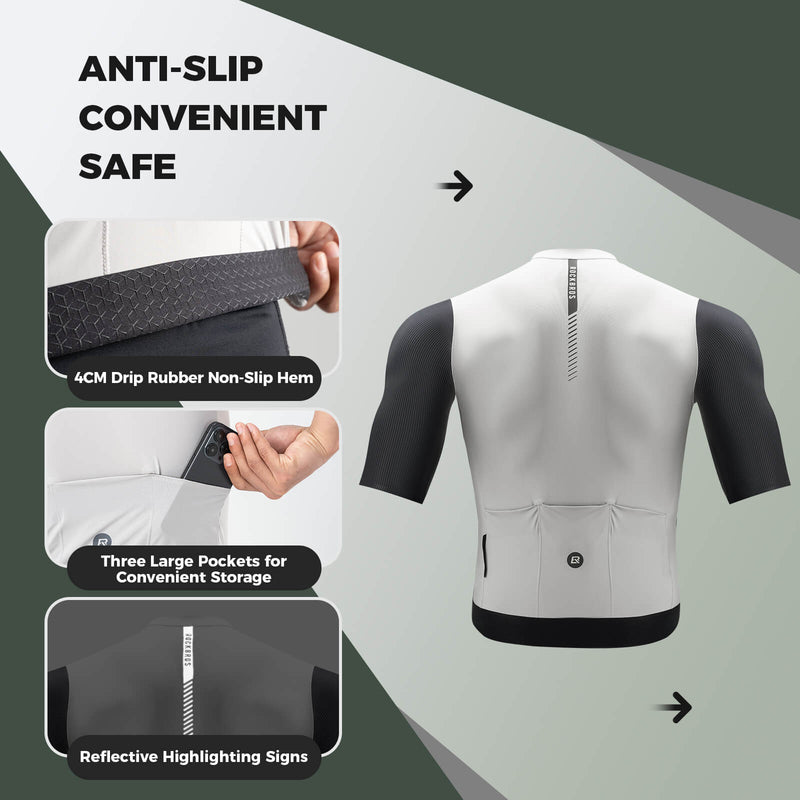 Men's Breathable Short-Sleeve Cycling Jersey-5