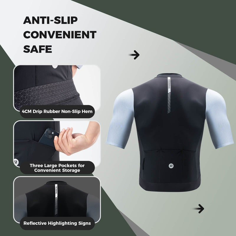 Men's Breathable Short-Sleeve Cycling Jersey-6