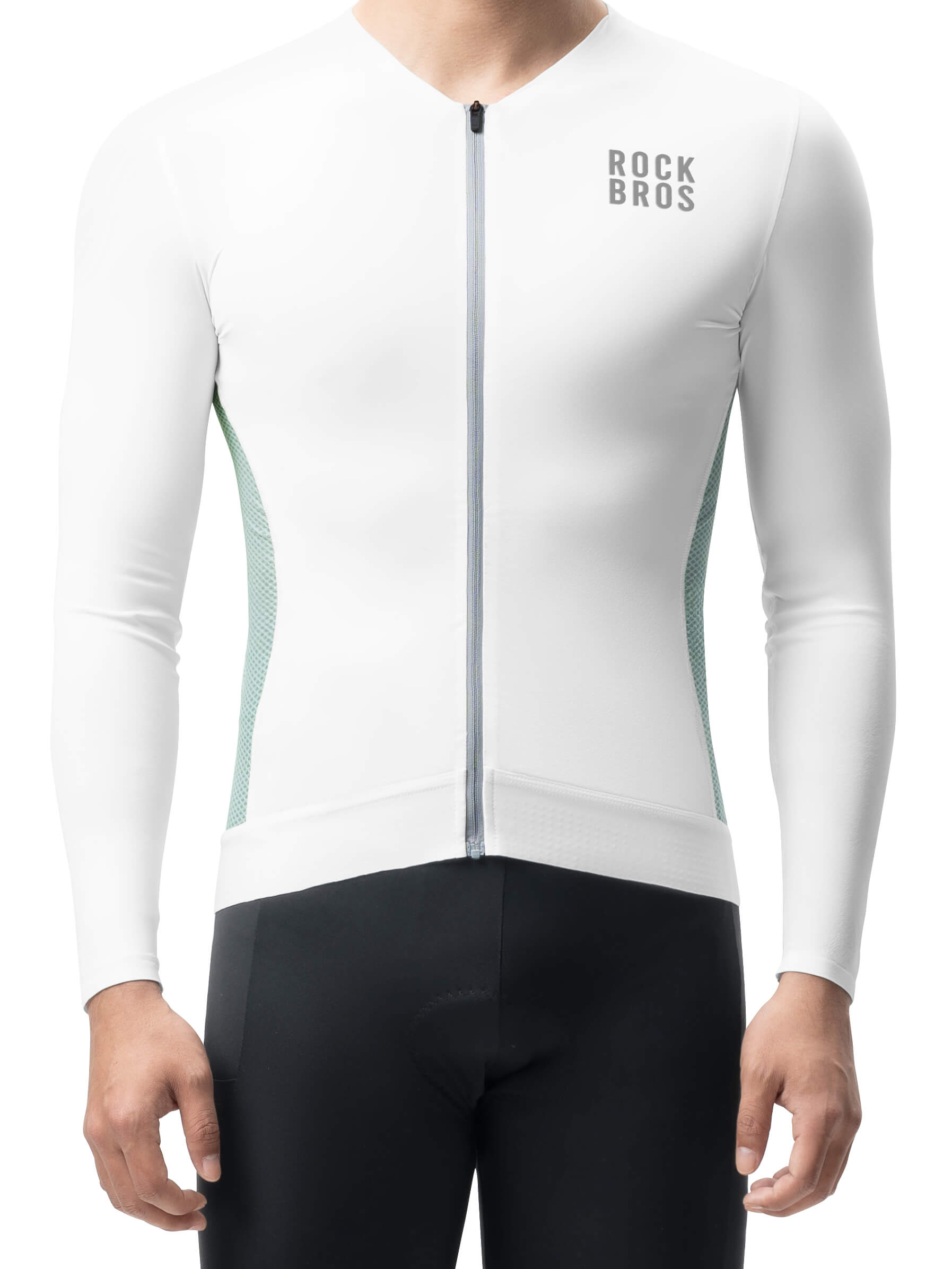 Men's Colorblock Long-Sleeve Cycling Jersey-14
