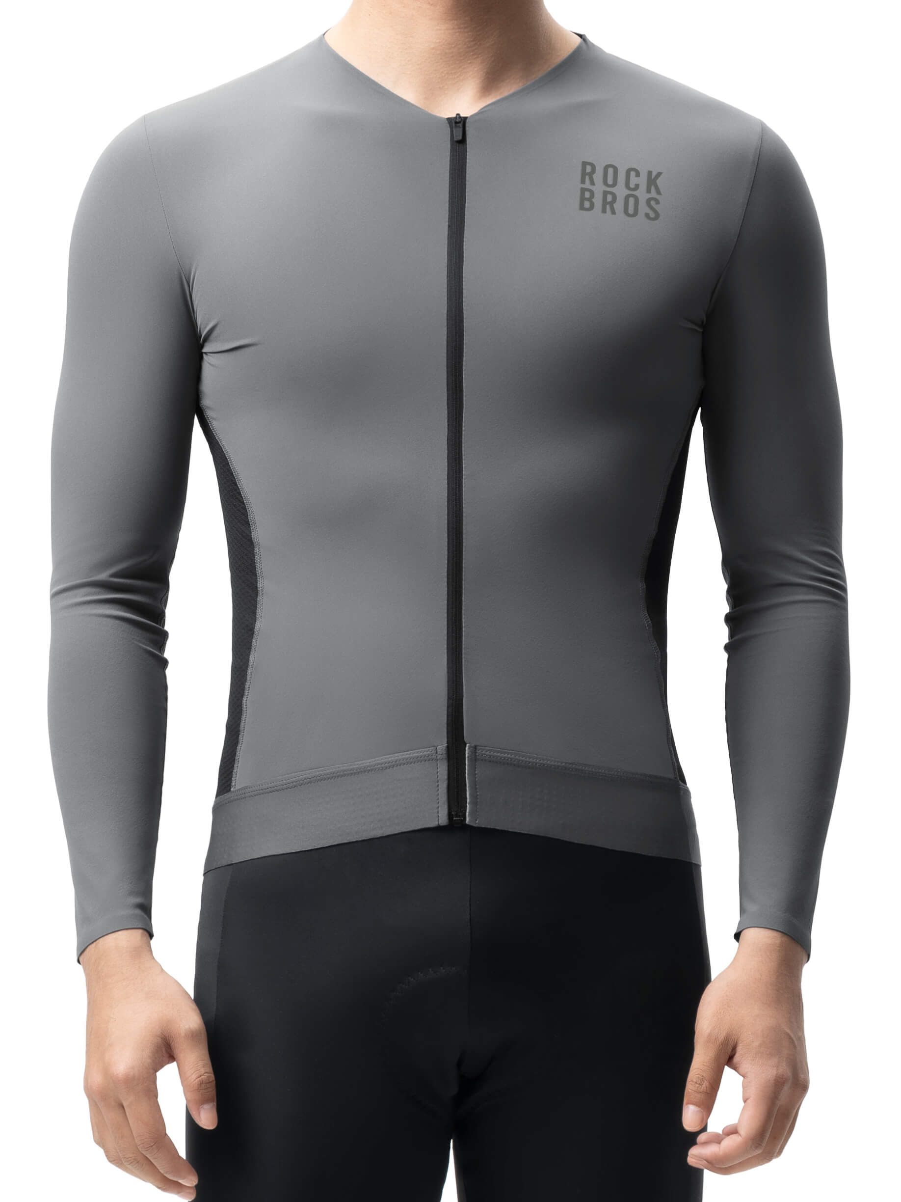 Men's Colorblock Long-Sleeve Cycling Jersey-15