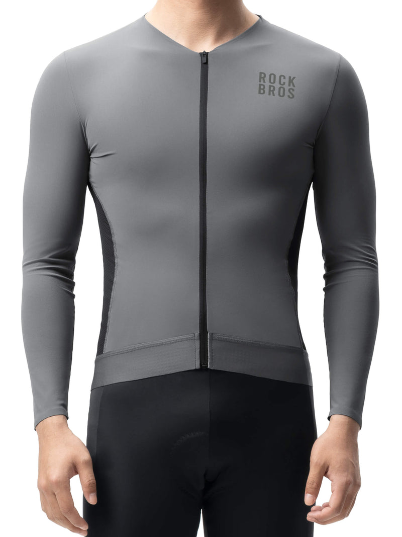Men's Colorblock Long-Sleeve Cycling Jersey-15