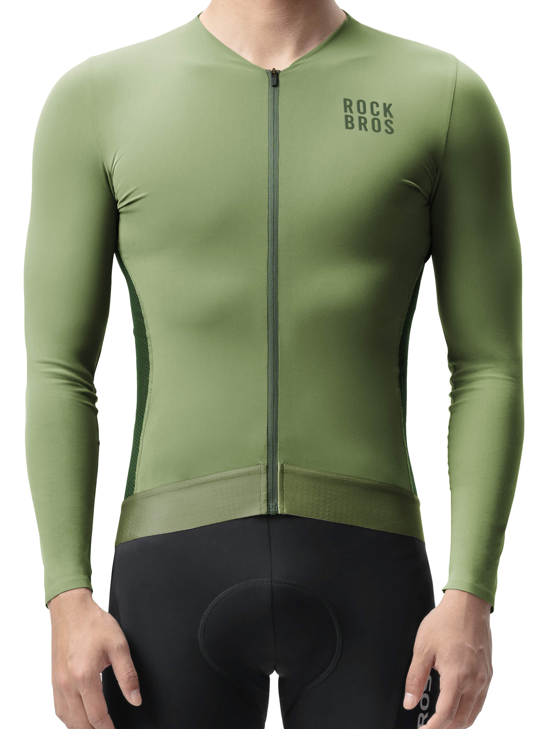 Men's Colorblock Long-Sleeve Cycling Jersey-16
