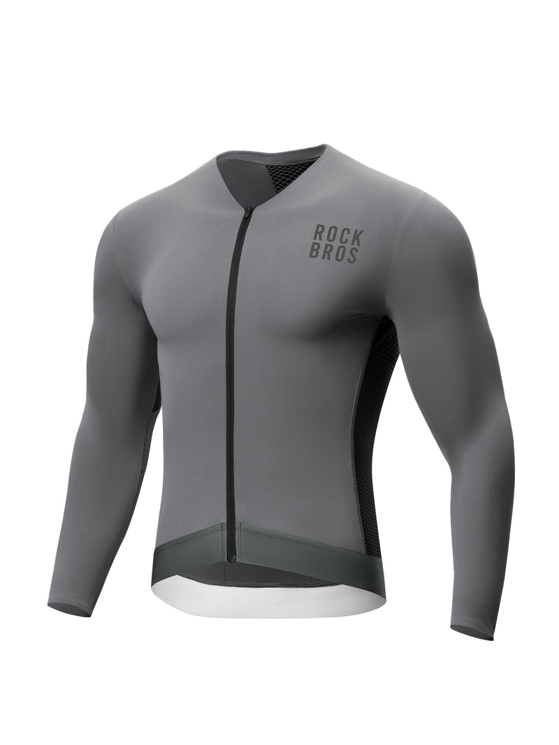 Men's Colorblock Long-Sleeve Cycling Jersey-4