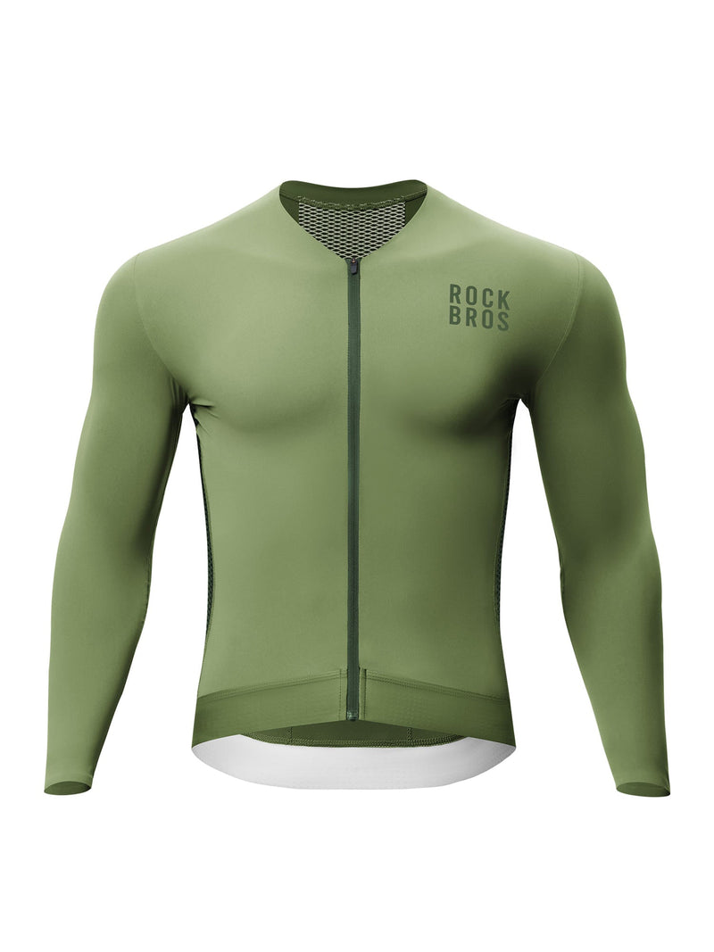 Men's Colorblock Long-Sleeve Cycling Jersey-8