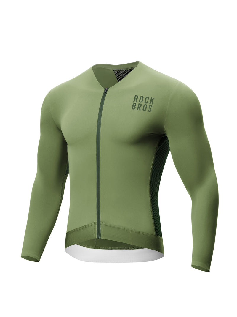 Men's Colorblock Long-Sleeve Cycling Jersey-7