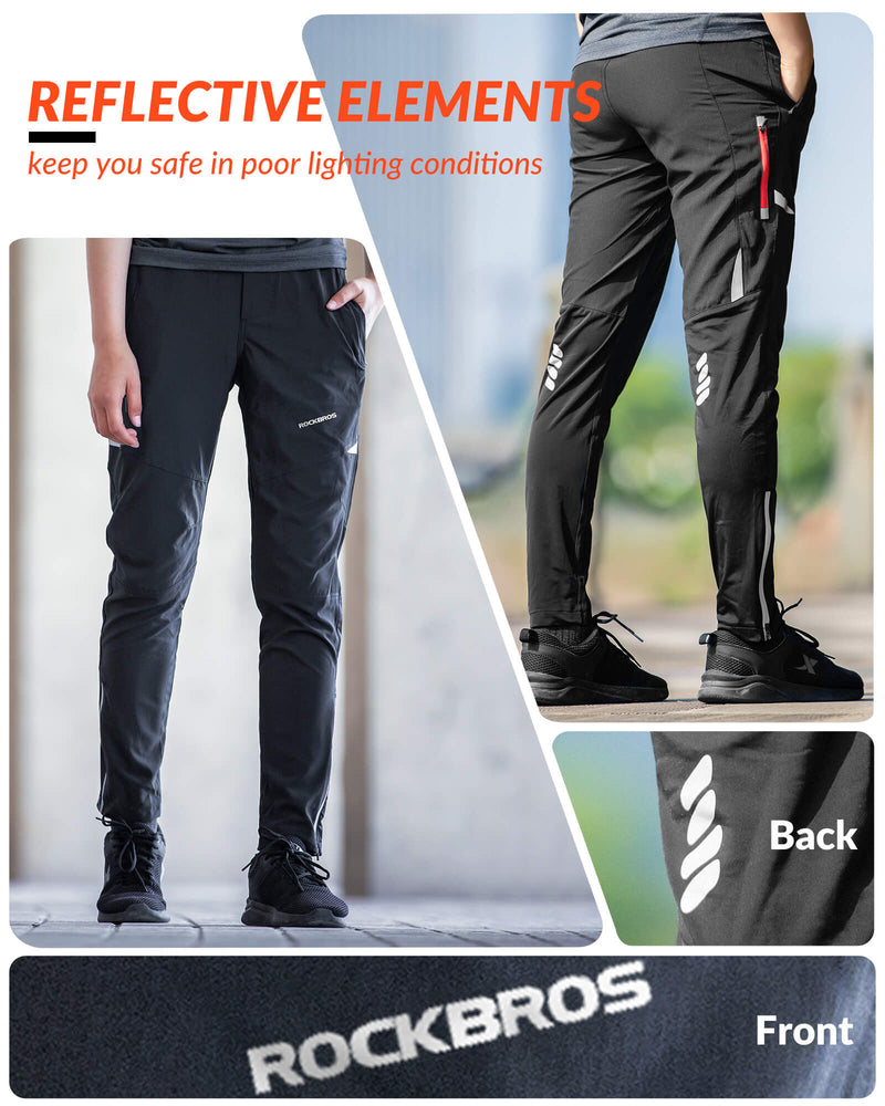 Men's Thermal Fleece Windproof Cycling Pants-6