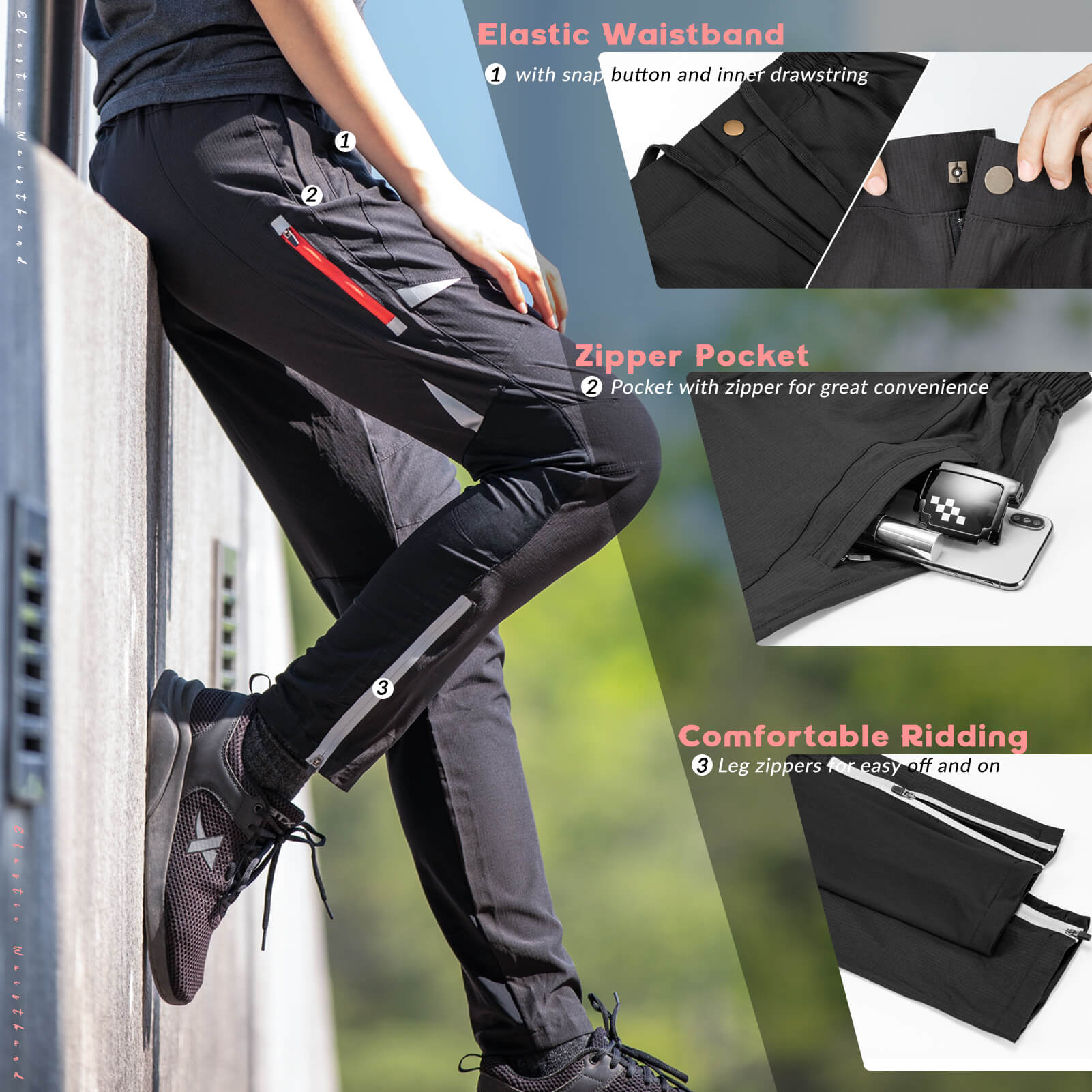 Men’s Breathable Cycling Pants High Stretch-2