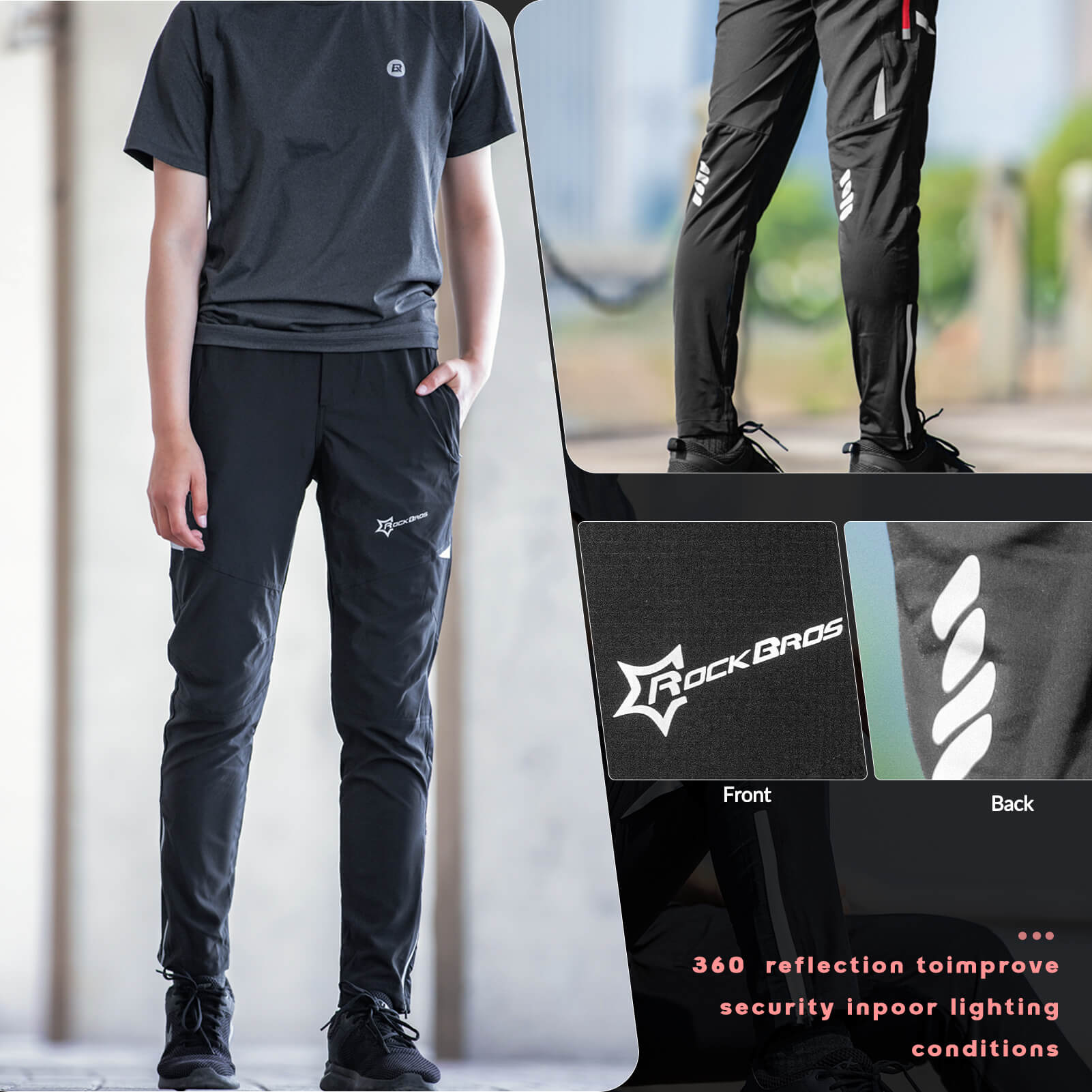 Men’s Breathable Cycling Pants High Stretch-5