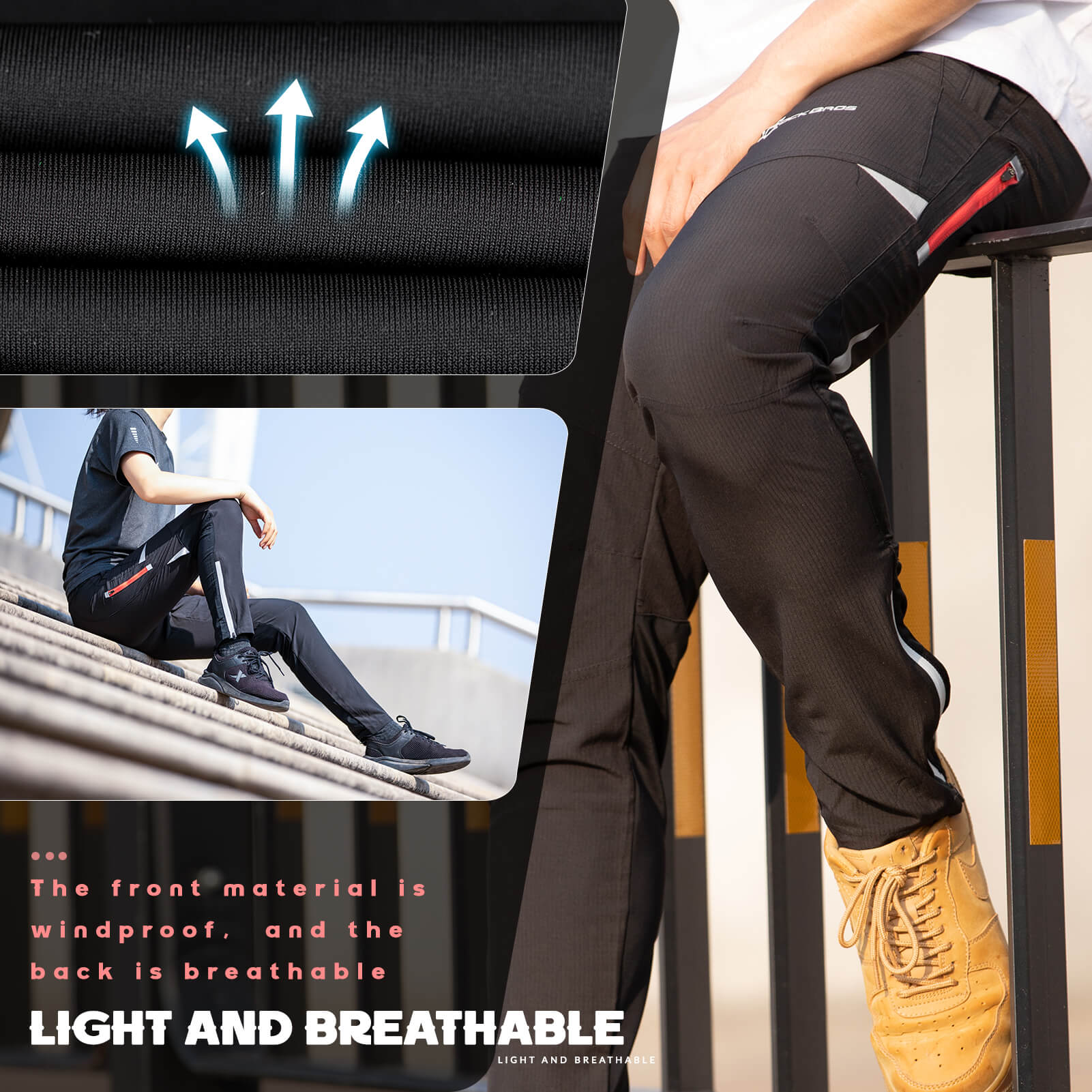 Men’s Breathable Cycling Pants High Stretch-4