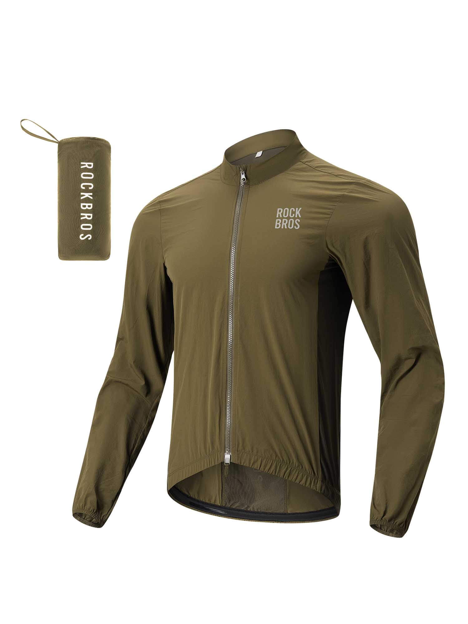 Men's Windproof Cycling Jacket Foldable Bike Windbreaker-5