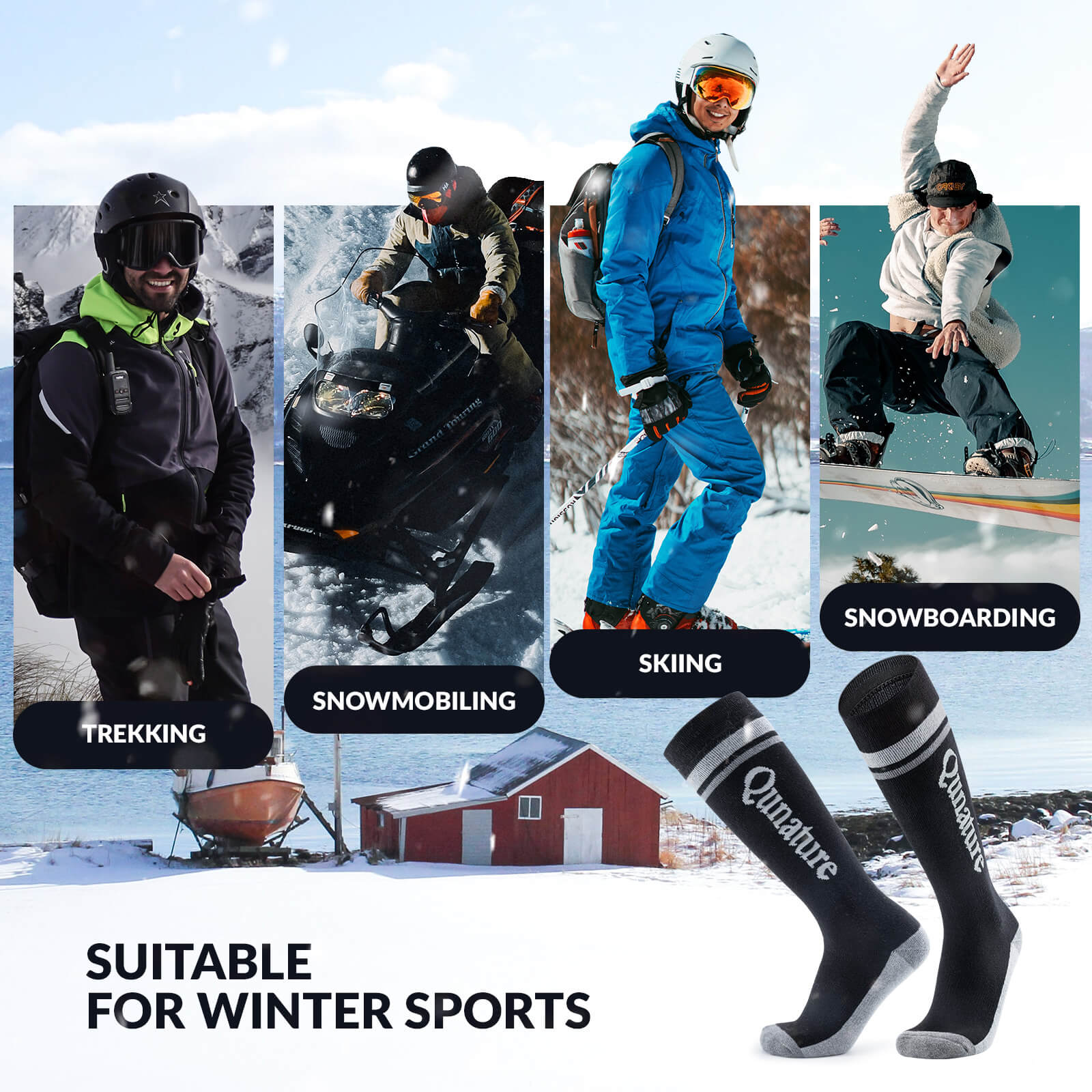 Merino Wool Ski Socks-22