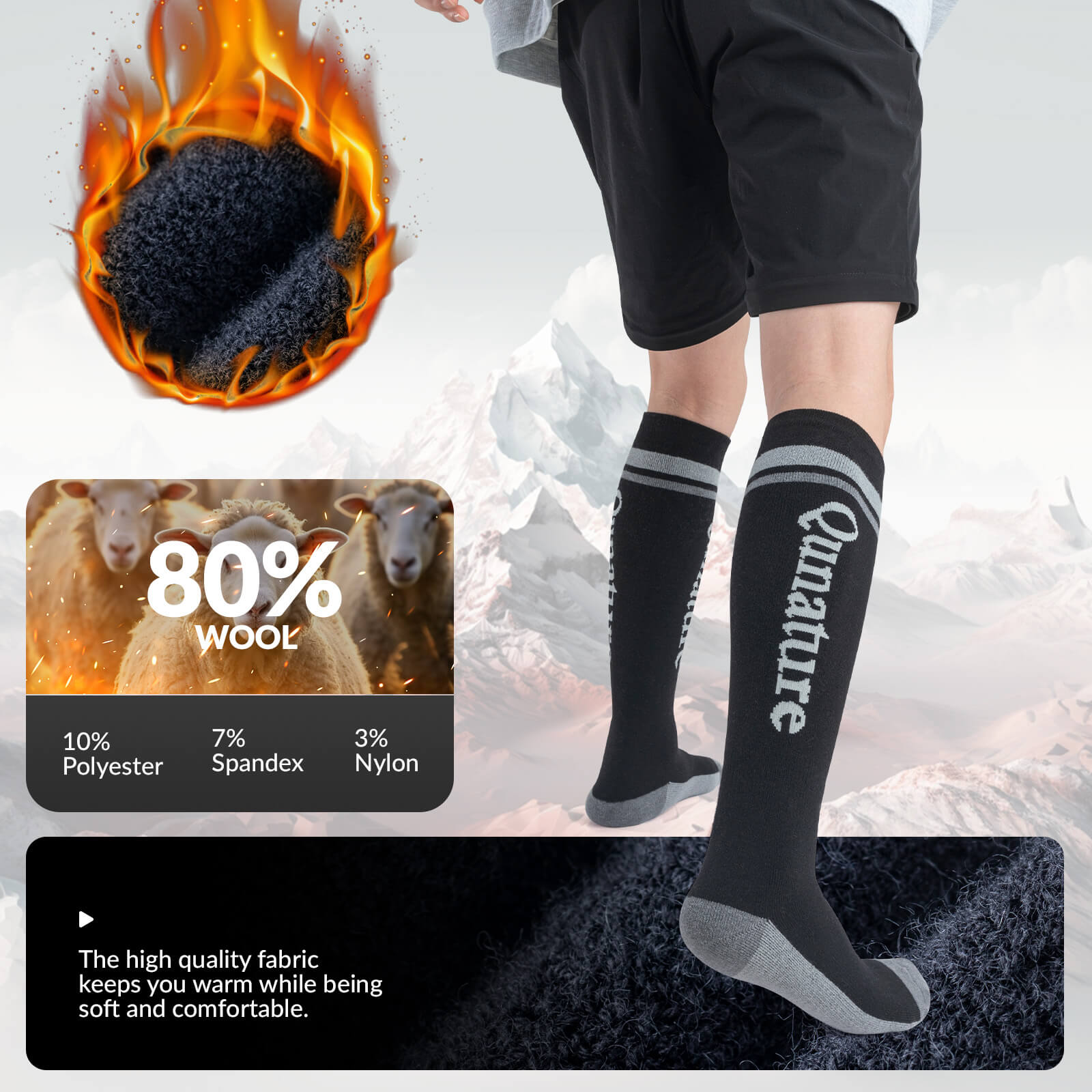 Merino Wool Ski Socks-16