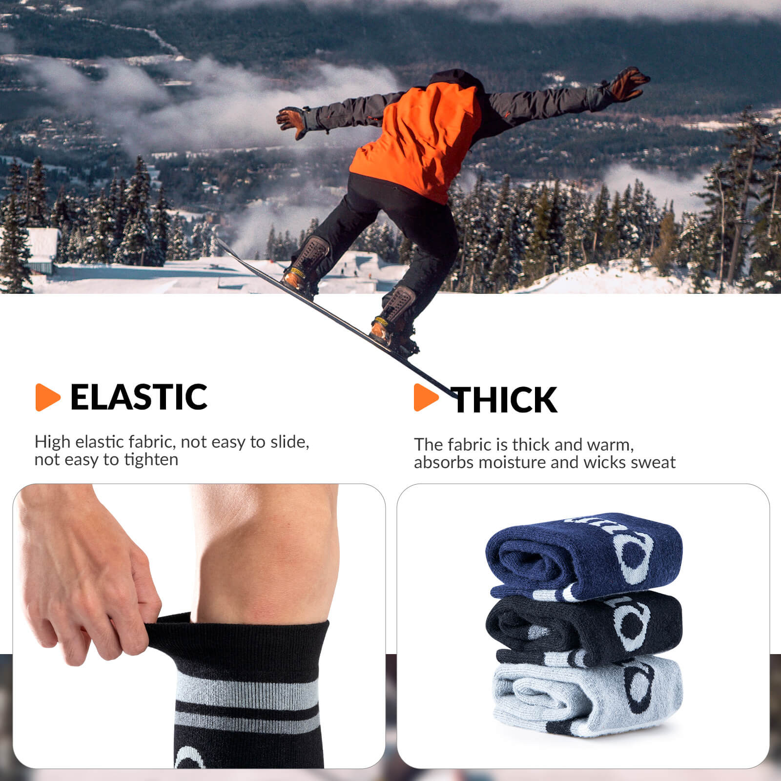 Merino Wool Ski Socks-19