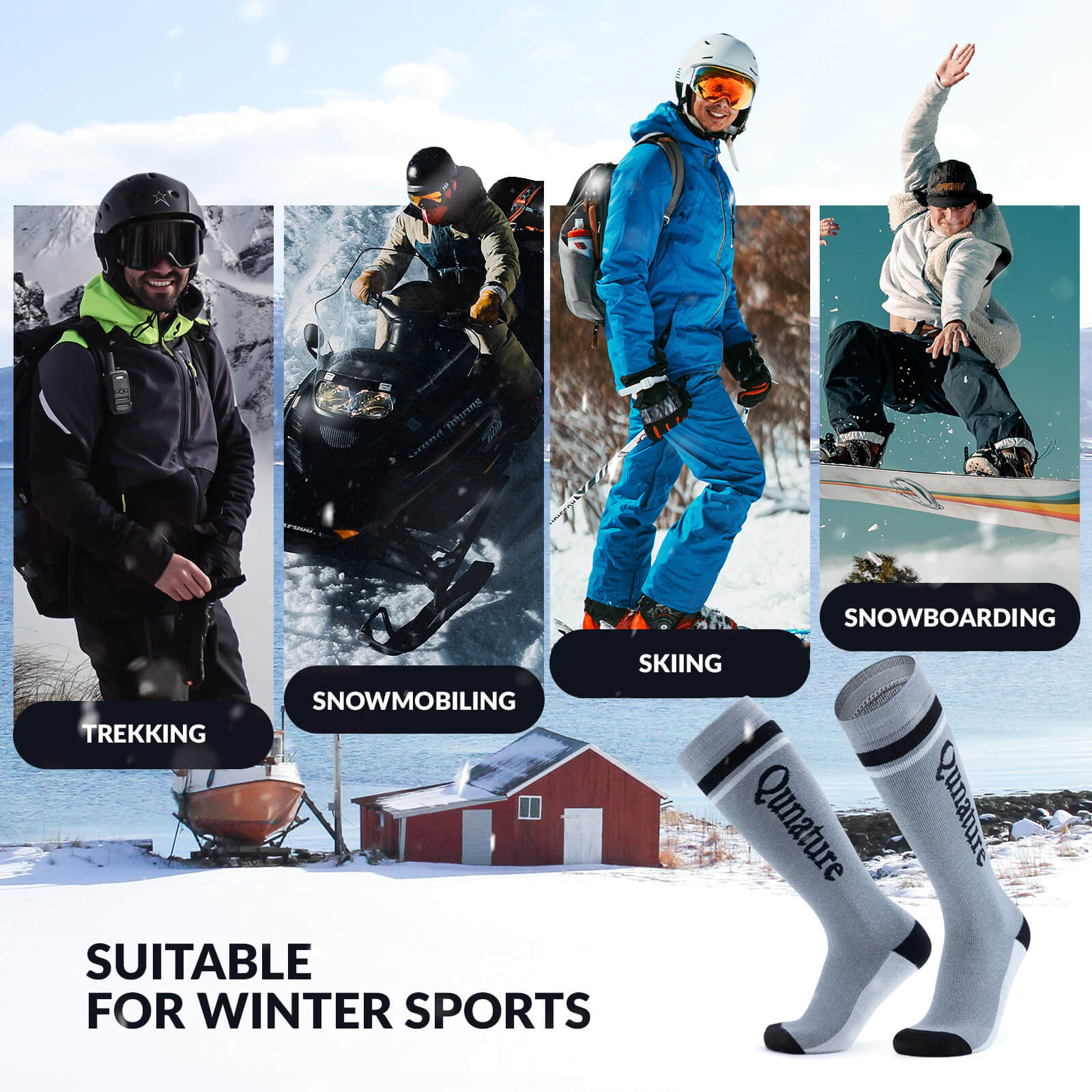 Merino Wool Ski Socks-23