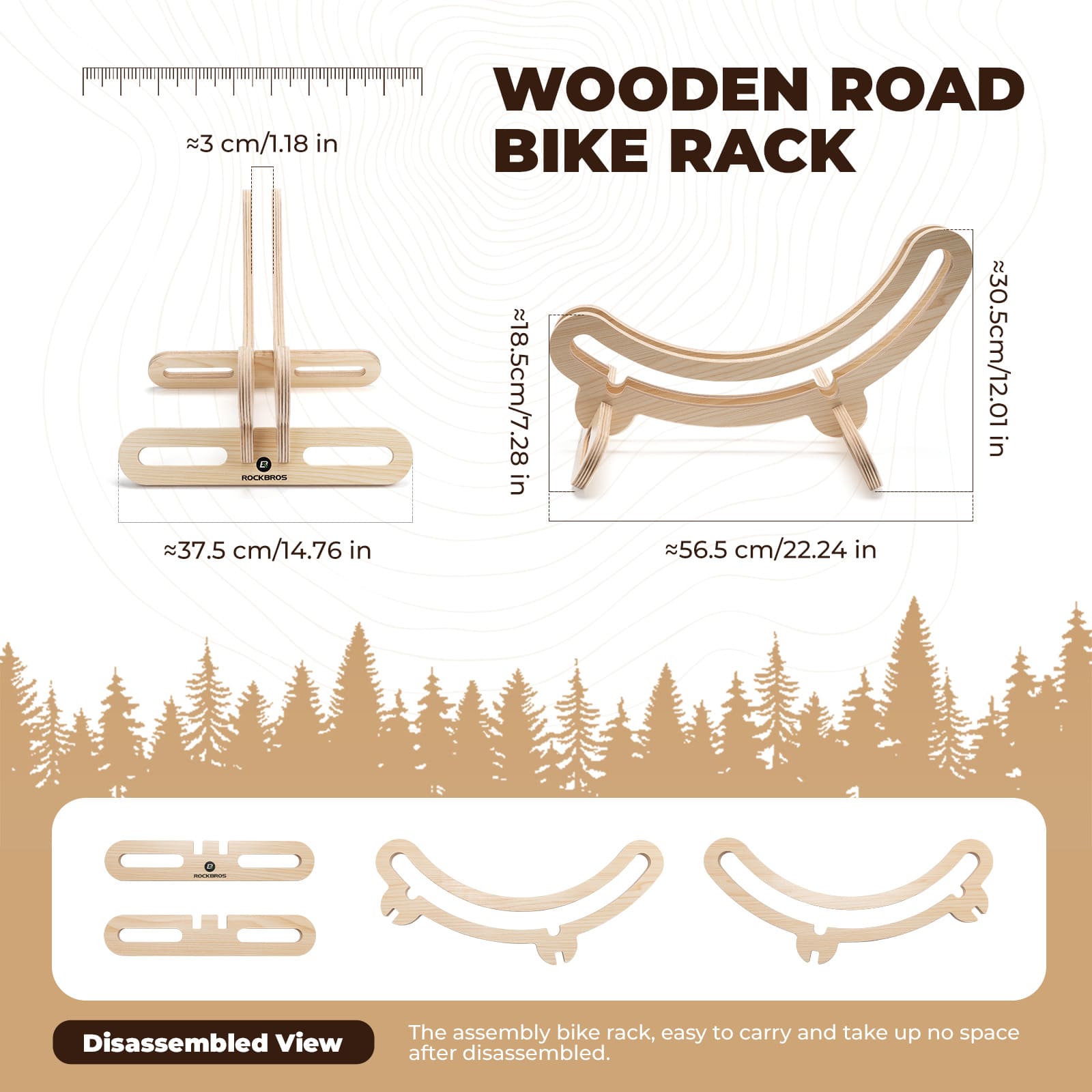 Minimalist Wooden Bike Stand-4