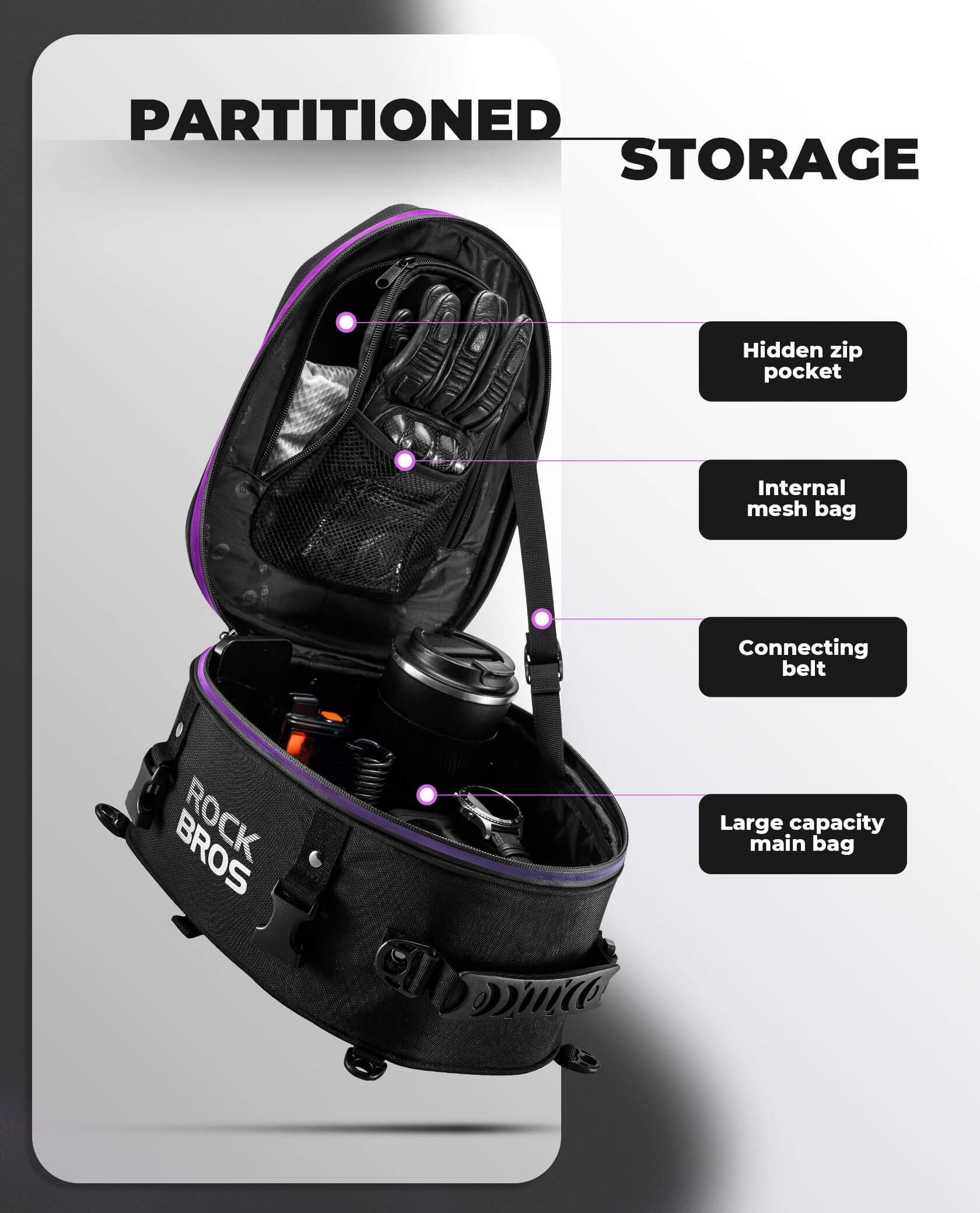 Motorcycle Hard Shell Tail Bag-3