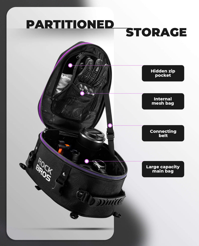 Motorcycle Hard Shell Tail Bag-3