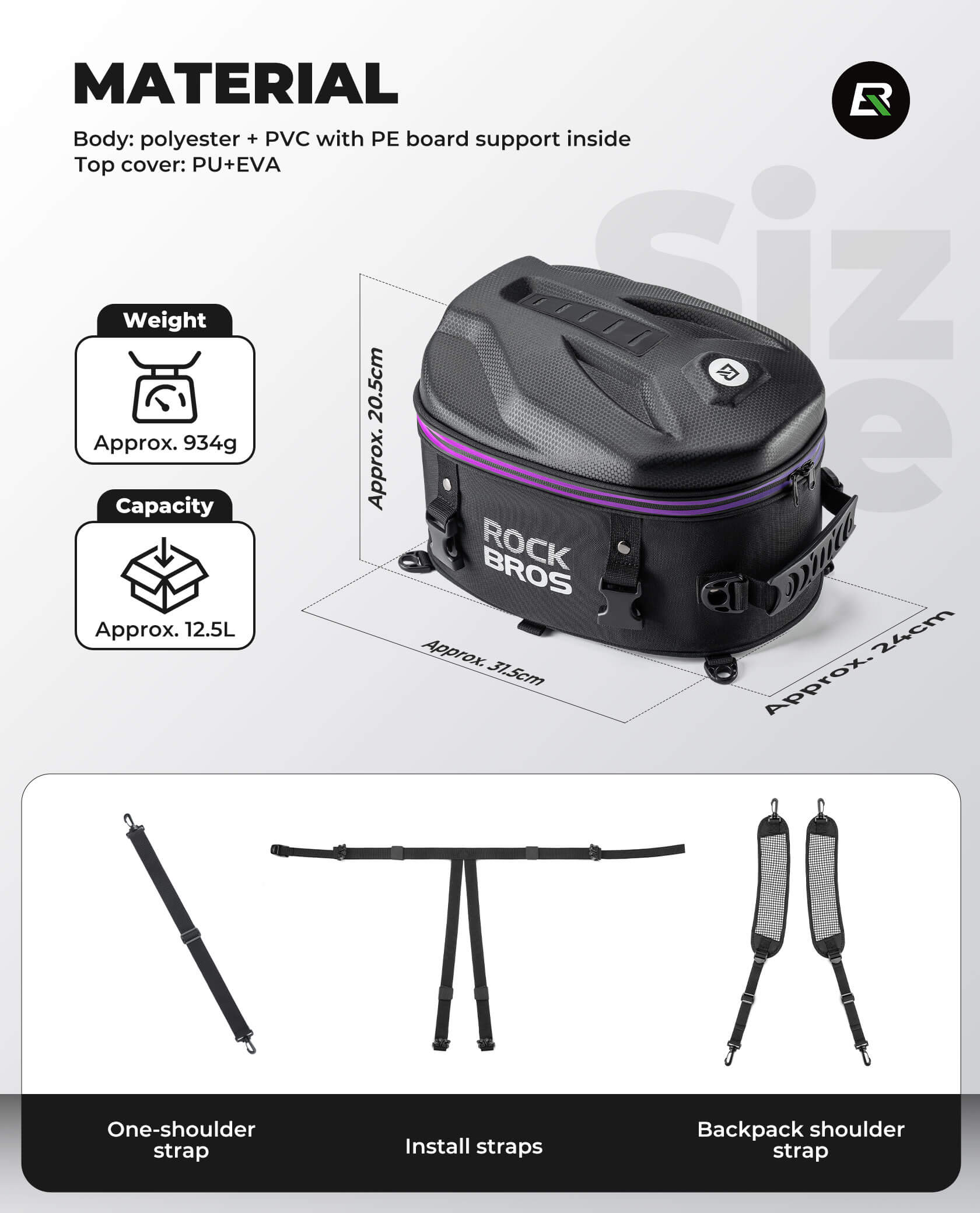 Motorcycle Hard Shell Tail Bag-4