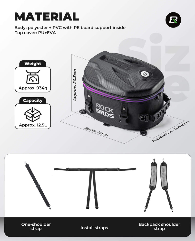 Motorcycle Hard Shell Tail Bag-4