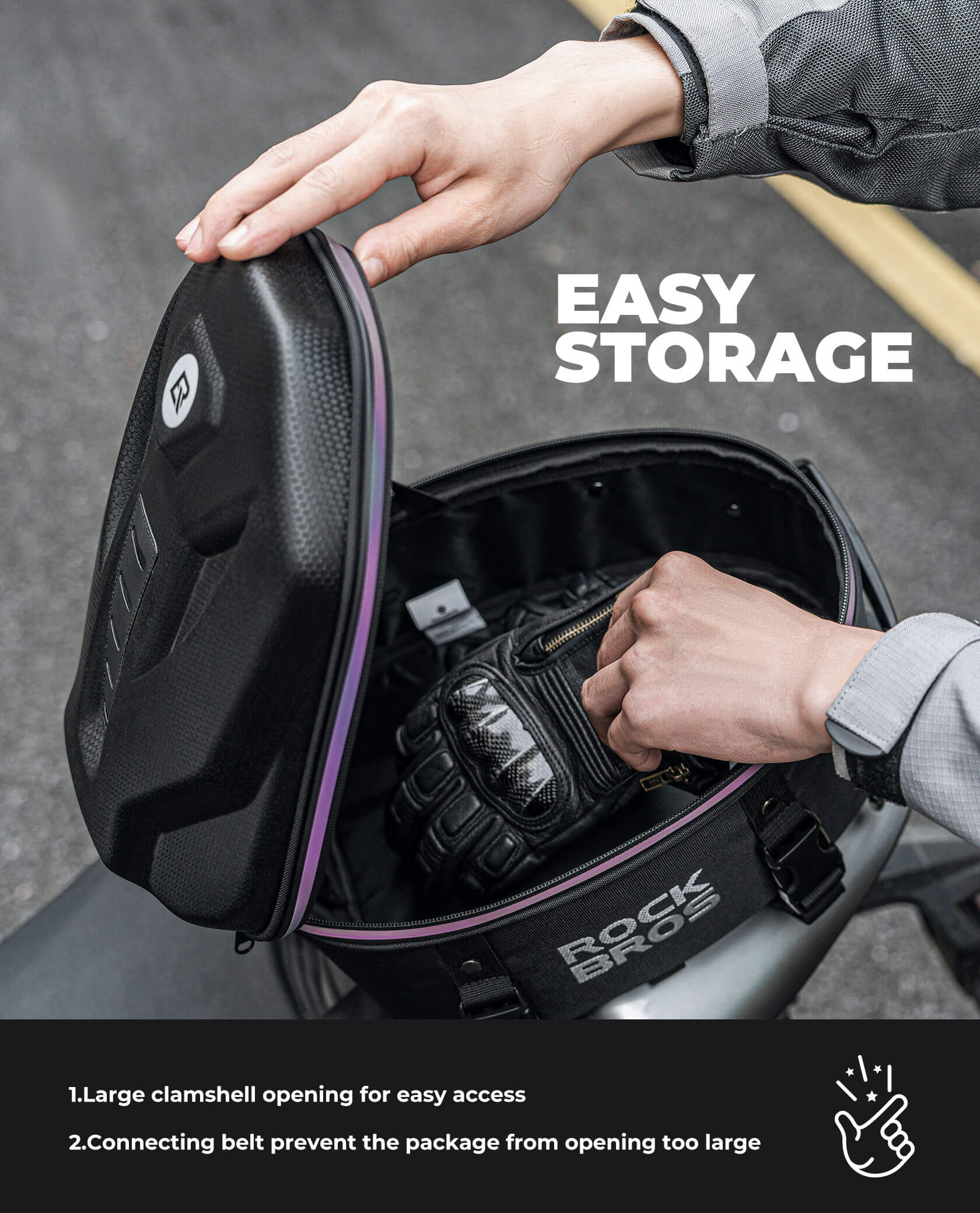 Motorcycle Hard Shell Tail Bag-5