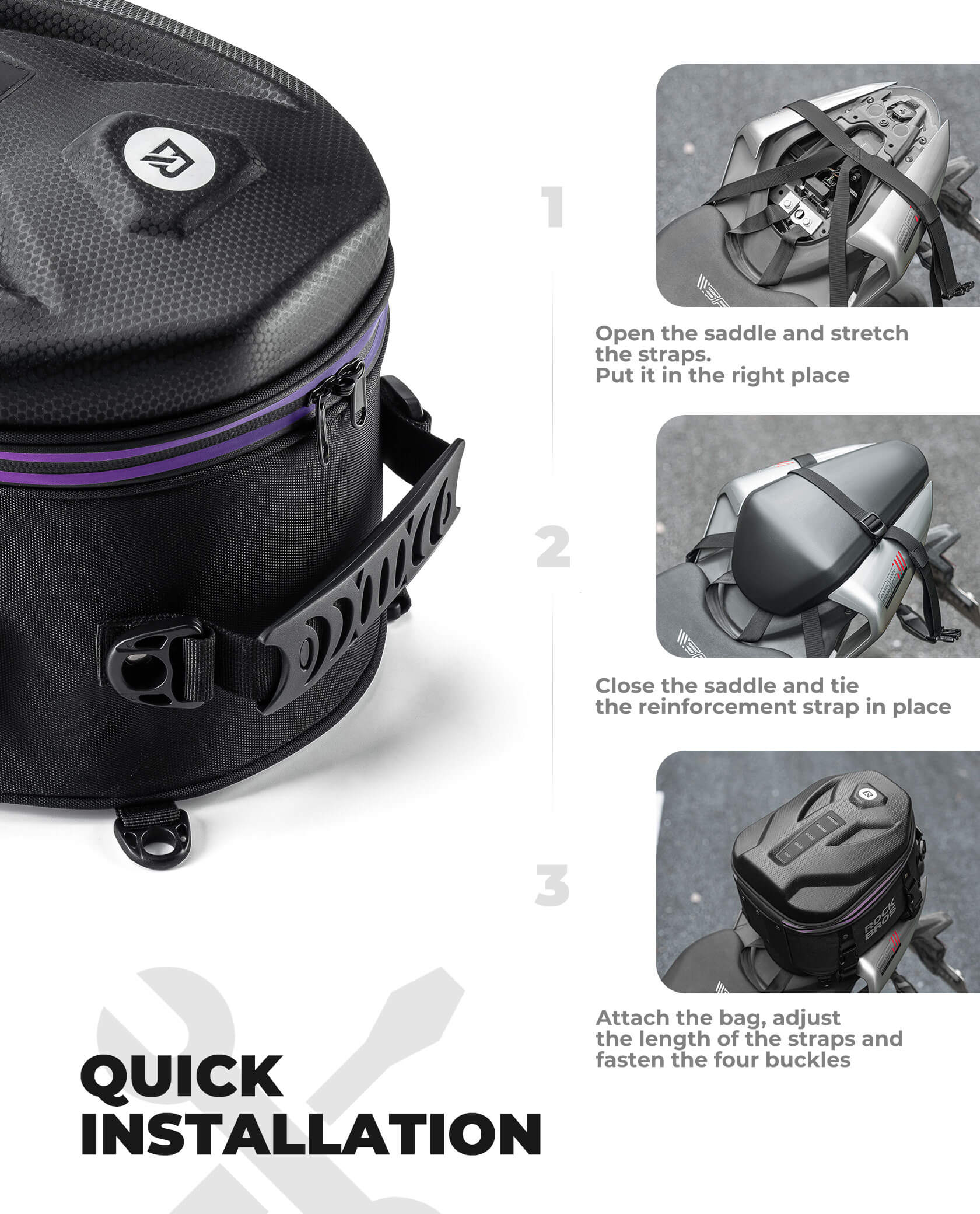 Motorcycle Hard Shell Tail Bag-8