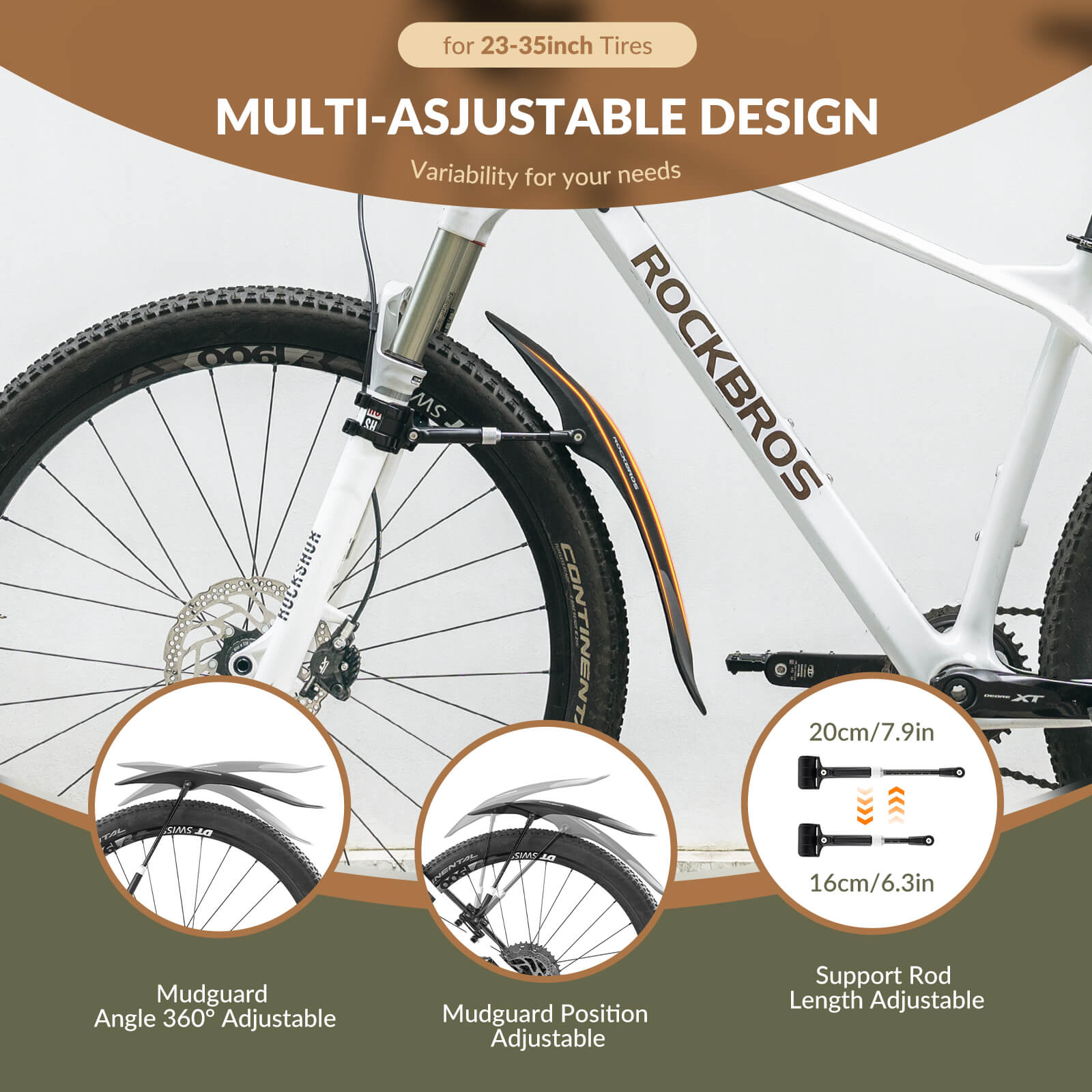 Adjustable Bike Fenders for Mountain Bikes-4