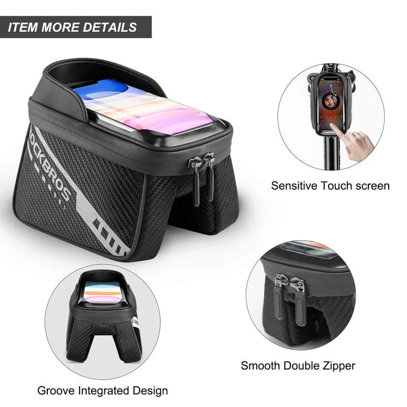 Phone Holder Top Tube Bag – Under 7.5”-5