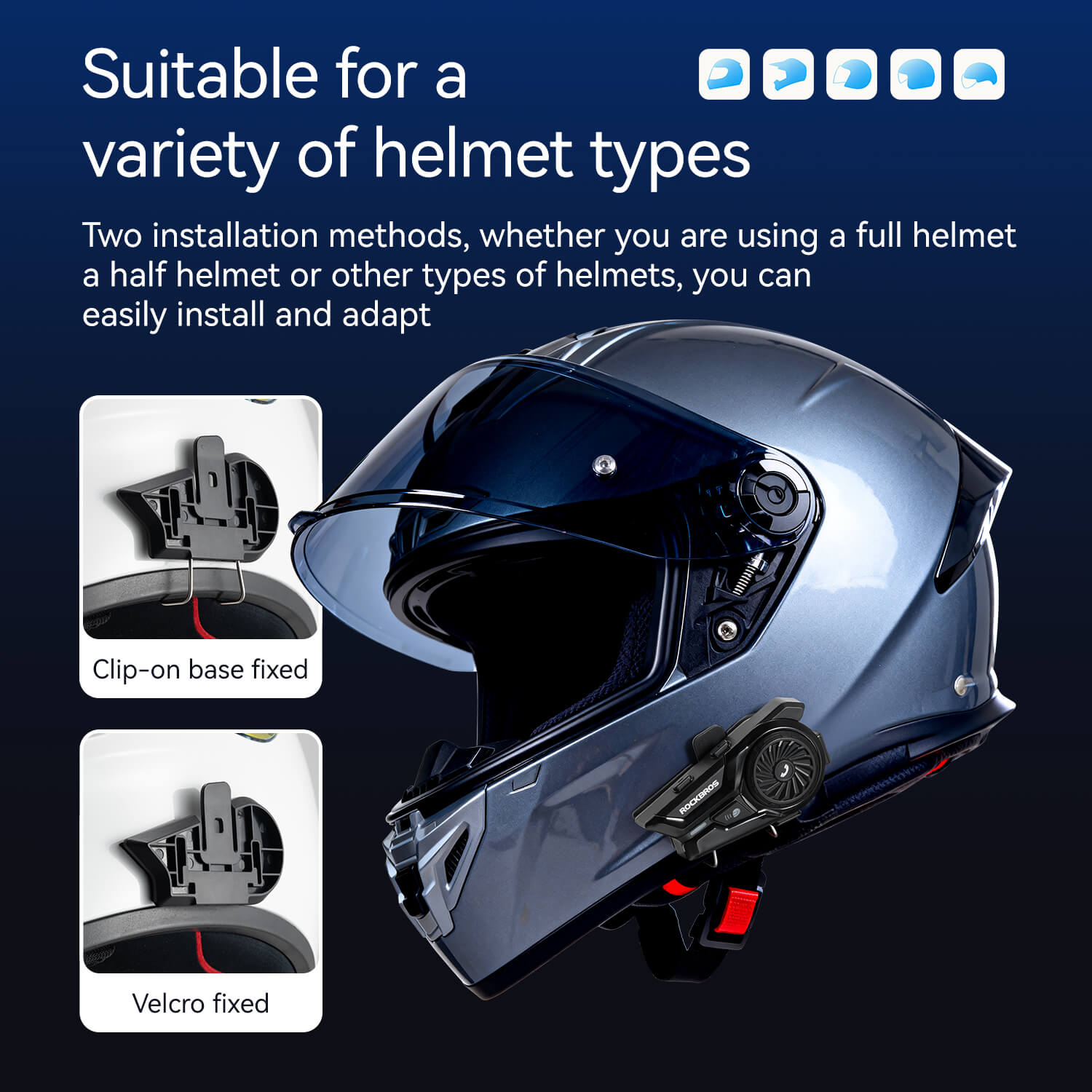 R1 Motorcycle Helmet Bluetooth Headset-9