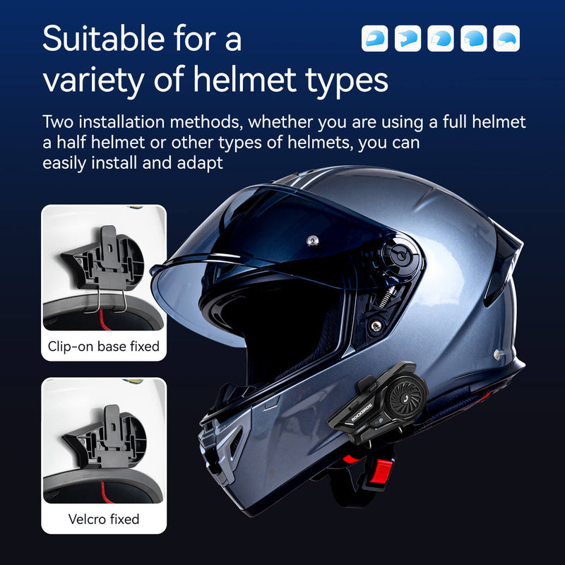 R1 Motorcycle Helmet Bluetooth Headset-9