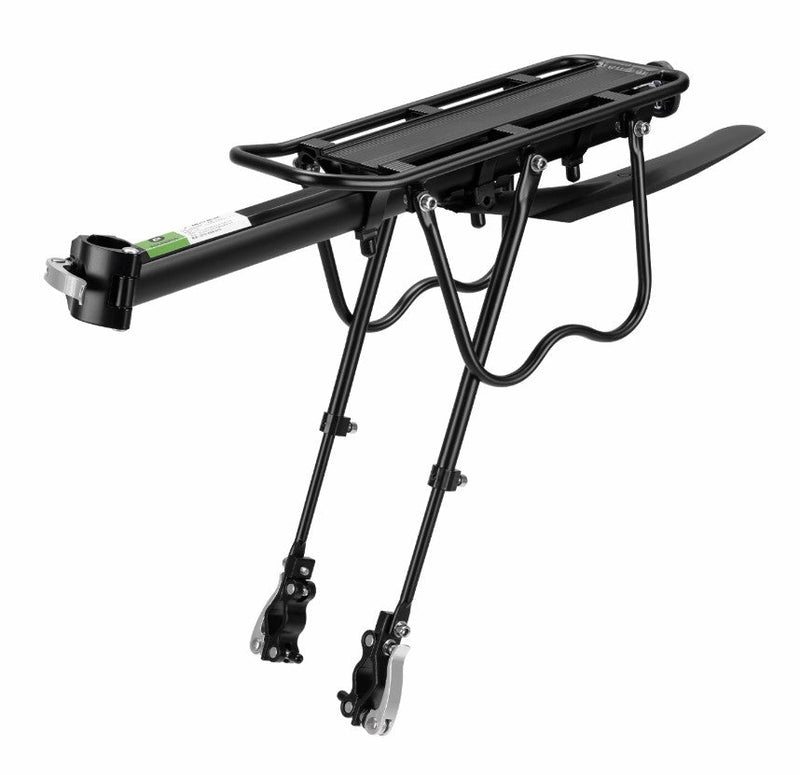 Rear Bicycle Cargo Rack with Mudguard Tool-Free Quick Install-1
