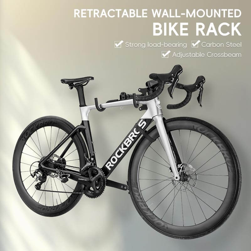 Retractable Wall-Mounted Bike Rack Space-Saving Bike Storage-3