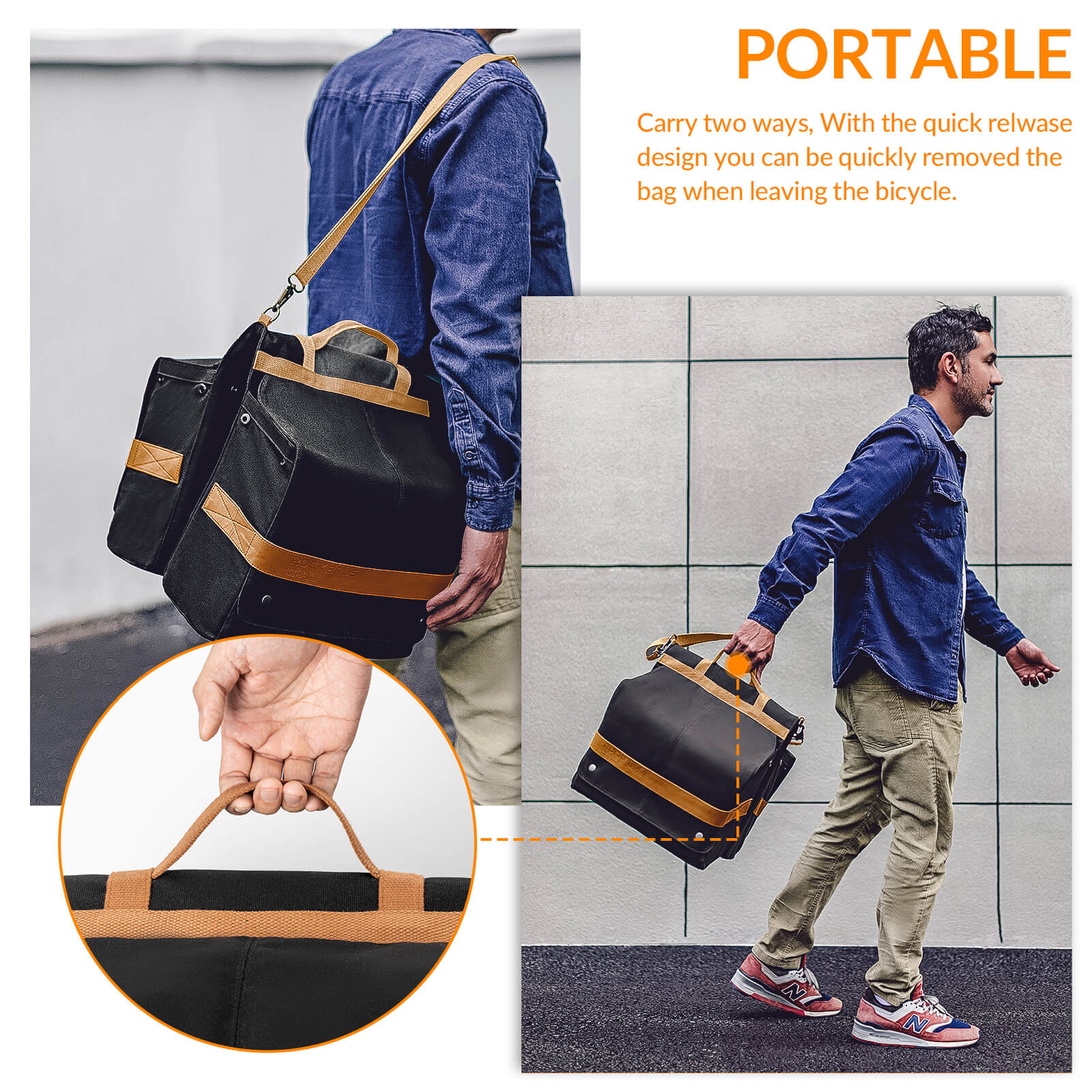 Retro Bike Pannier - 27L-11